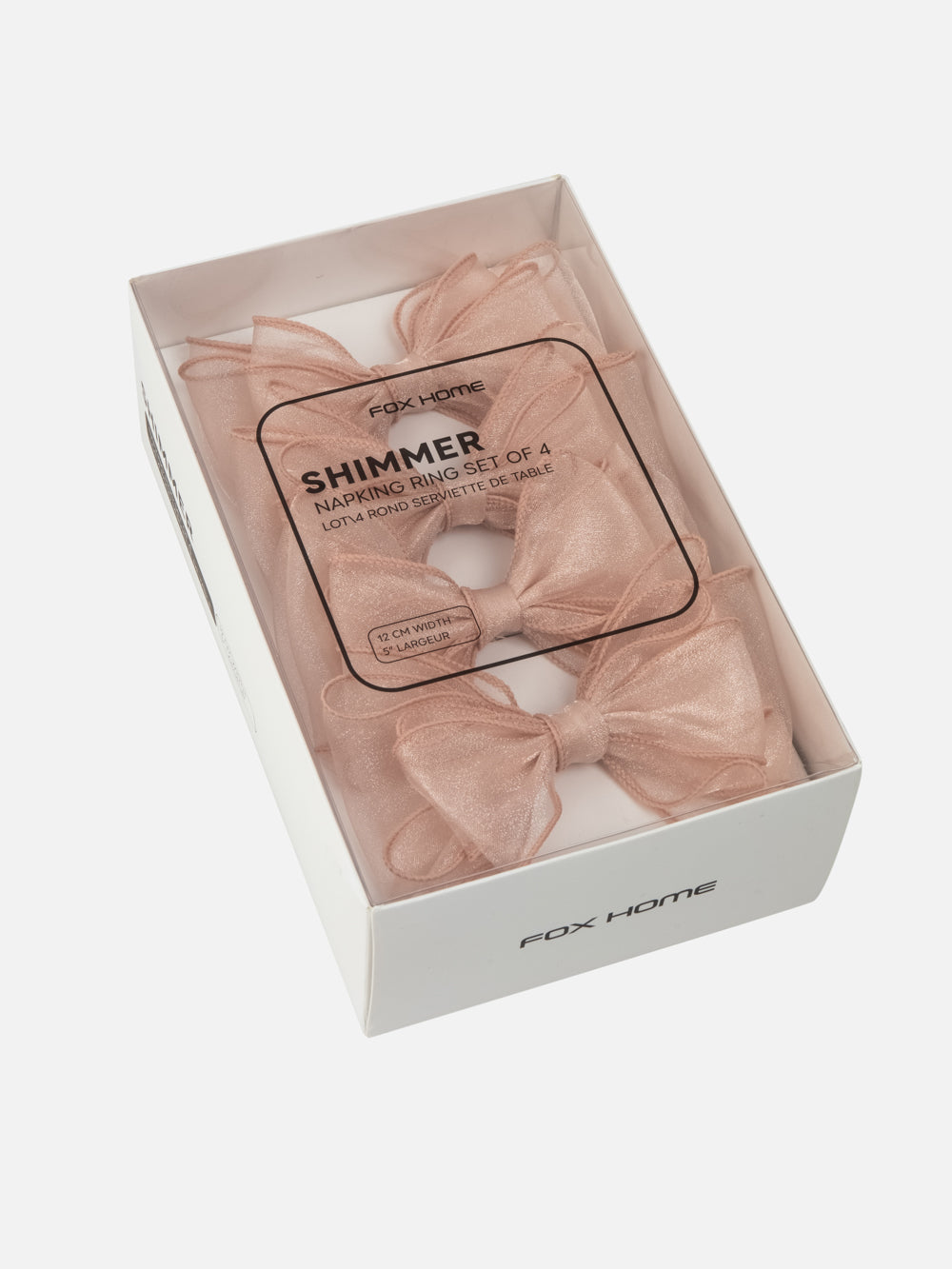 סט 4 חבקי מפיות Shimmer